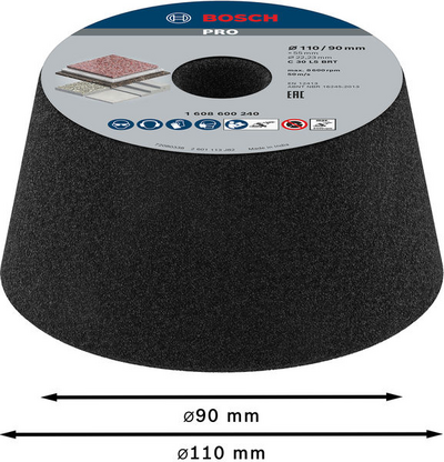 SLIPSKÅL BOSCH KONISK 70/100MM K36