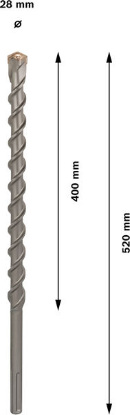 HAMMARBORR BOSCH SDS-MAX RAM 28X400X520MM