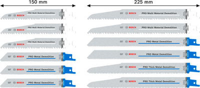 TIGERSÅGBLADSET BOSCH DEMOLITION, 12 DELAR