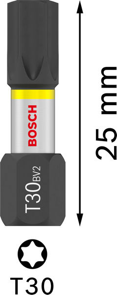 BITS BOSCH IMPACT TICTAC TX30 25MM 25ST