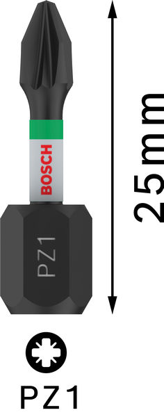 BITS BOSCH PZ1 IMPACT 25MM 2ST