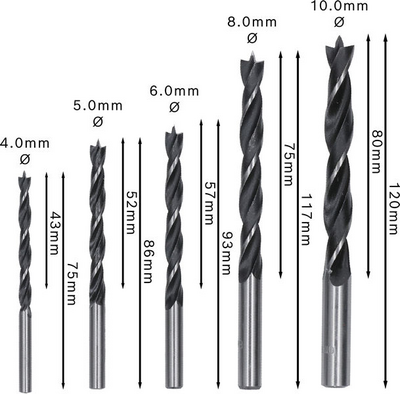 TRÄBORRSET BOSCH ROBUSTLINE 4-10MM 5ST