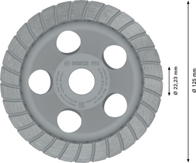 DIAMANTKOPPSKIVA BOSCH BEST TURBO 125MM