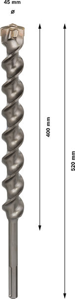 HAMMARBORR BOSCH SDS-MAX SPEED X 45X400/520MM