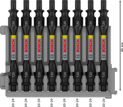 BITS BOSCH IMPACT TX20 65MM 8ST
