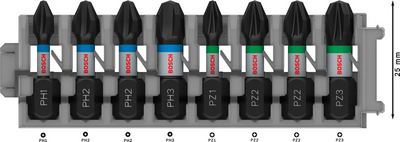 BITSSET BOSCH IMPACT PH/PZ1-2-3 25MM 8 DELAR