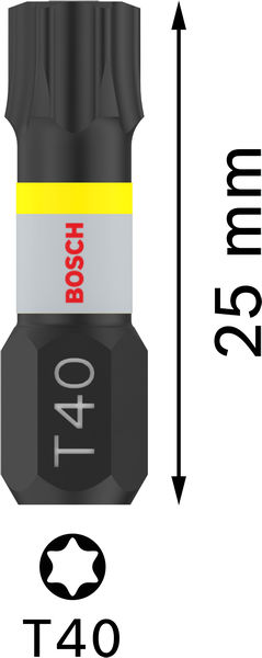 BITS T40 IMPACT 25MM 2ST