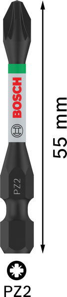 BITS BOSCH IMPACT PZ2 55MM 2ST