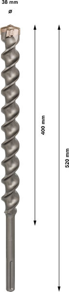 HAMMARBORR BOSCH SDS-MAX SPEED X 38X400/520MM