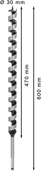 TRÄSPIRALBORR HEX 30X470X600MM 600MM BOSCH