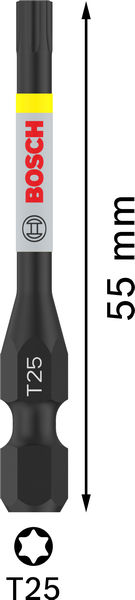 BITS BOSCH IMPACT T25 55MM 2ST