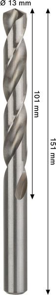 METALLBORR BOSCH HSS-G PRO, 13,0X151MM