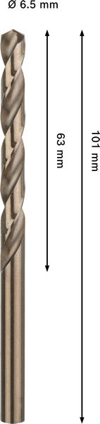 Metalliporanterä Bosch PRO HSS-CO 6,5x63x101mm