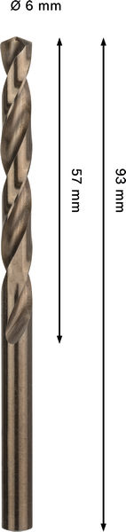 METALLBORR BOSCH HSS-CO PRO 6,0X93MM
