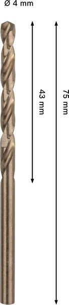 METALLBORR BOSCH HSS-CO PRO 4,0X75MM