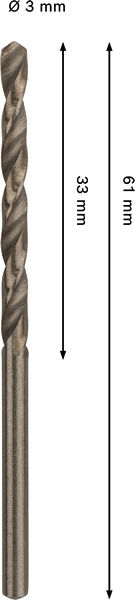 METALLBORR BOSCH HSS-CO PRO 3,0X61MM