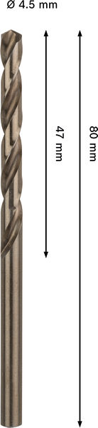 METALLBORR BOSCH HSS-CO PRO 4,5X80MM
