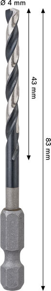 METALLBORR BOSCH HSS-G IMPACT PRO, 4,0MM