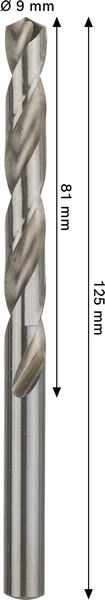 METALLBORR BOSCH HSS-G PRO 9,0X125MM