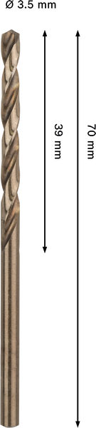 METALLBORR BOSCH HSS-CO PRO 3,5X70MM