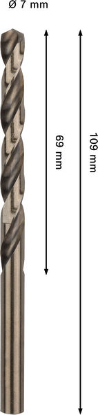 METALLBORR BOSCH HSS-CO PRO, 7,0X109MM