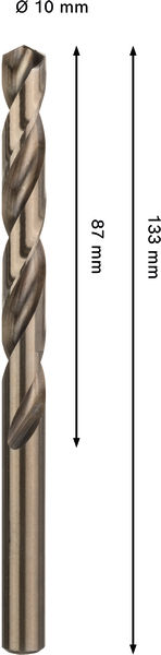 METALLBORR BOSCH HSS-CO PRO, 10,0X133MM