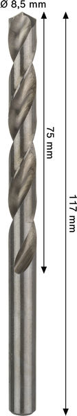 METALLBORR BOSCH HSS-G PRO 8,5X117MM