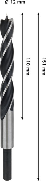 TRÄBORR BOSCH PRO 12X151MM