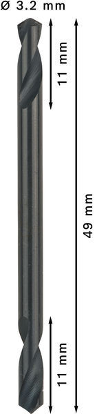 DUBBELBORR BOSCH HSS-G 3,2X49MM 10ST