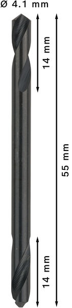 DUBBELBORR BOSCH HSS-G 4.1X55MM, 10ST