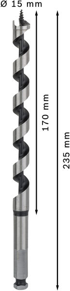TRÄSPIRALBORR BOSCH SW11 15X160X235, 15X160X235MM