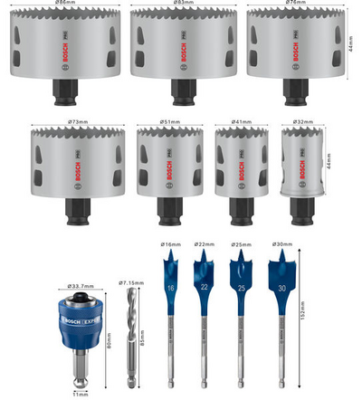 HÅLSÅGSET BOSCH PC M/BORR L-BOXX, 16-86MM