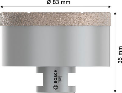 DIAMANTHÅLSÅG BOSCH DRYSPEED 83MM