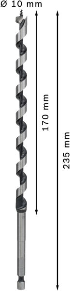 TRÄSPIRALBORR SW8,5 10X160X235 SEXKANTSFÄSTE BOSCH