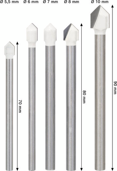 KAKELBORRSET BOSCH CYL-9 5,5-10MM 5ST