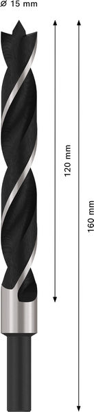 TRÄSPIRALBORR BOSCH 15X160MM