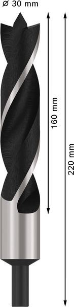 TRÄSPIRALBORR BOSCH 30X220MM