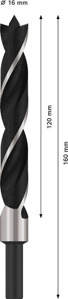 TRÄSPIRALBORR BOSCH 16X160MM