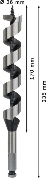 TRÄSPIRALBORR BOSCH SW11 26X160X235, 26X160X235MM