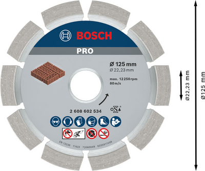 DIAMANTSKIVA FOGFR125X22,2X6MM