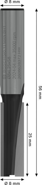 NOTFRÄS BOSCH HM 8MM L25 B 8MM