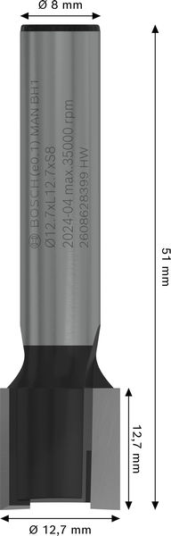 GÅNGJÄRNSFRÄS BOSCH HM 8MM D12.7 L13