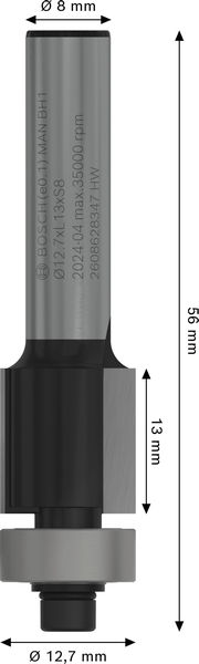 LAMINATFRÄS BOSCH HM KULLAGER 12.7X13