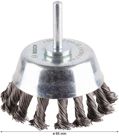 STÅLKOPPSBORSTE BOSCH DIA 65MM SK6MM