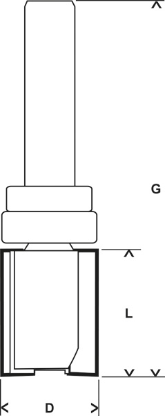 KANTFRÄS BOSCH HM 16MM SK8 L60MM