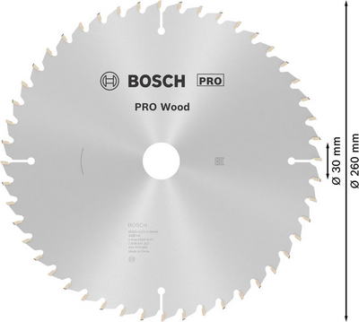 CIRKELSÅGKLINGA BOSCH K&G OPTL 260X30X3,2MM 48T