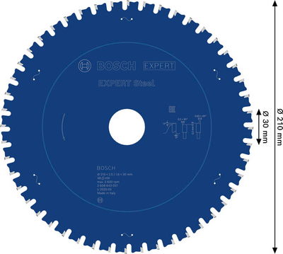 CIRKELSÅGKLINGA BOSCH EXP STEEL 210X30MM 48T