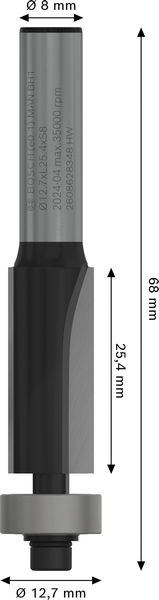LAMINATFRÄS BOSCH HM KULLAGER 12.7X25