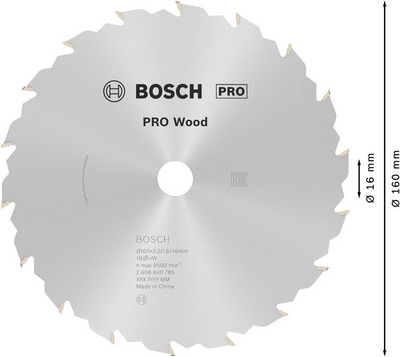 CIRKELSÅGKLINGA BOSCH SPEEDL WOOD 160X16MM T18
