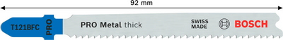 STICKSÅGBLAD BOSCH T121BFC METAL, THICK 3ST